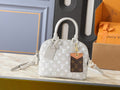 Louis Vuitton White Monogram Mini Dome Handbag with Detachable Strap