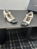 Chanel Two-Tone Leather Mary Jane Pumps