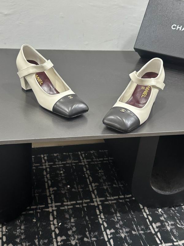 Chanel Two-Tone Leather Mary Jane Pumps