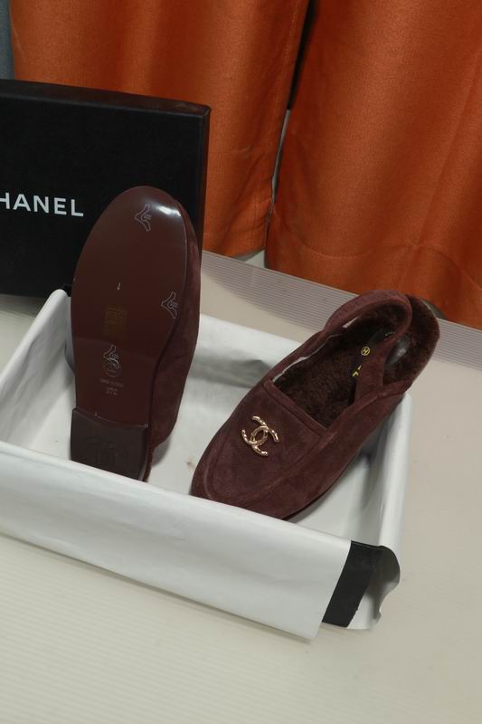 Chanel Dark Red CC Slingback Loafers
