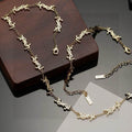 Saint Laurent Interlocking Motif Statement Chain Necklace